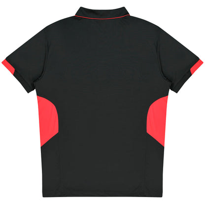 Aussie Pacific 3311 Tasman Kids' Polo — SLATE/NEON PINK additional view