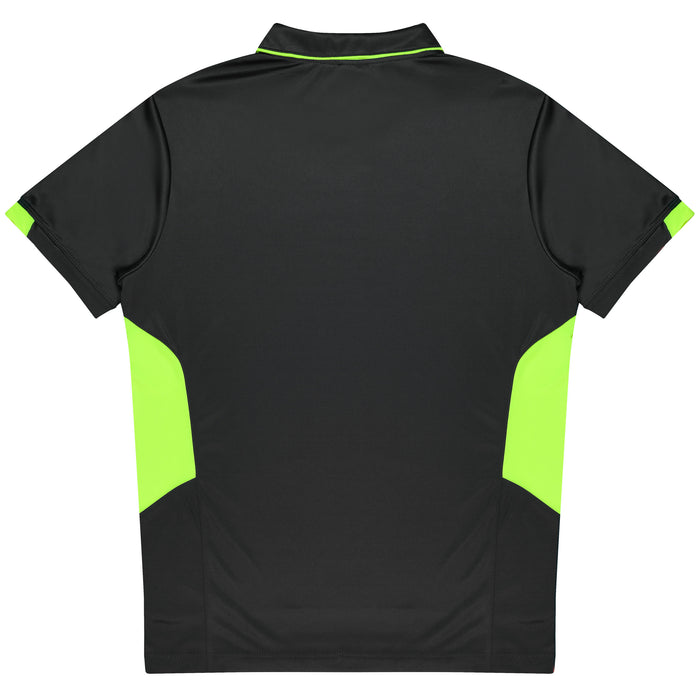 Aussie Pacific 3311 Tasman Kids' Polo — SLATE/NEON YELLOW additional view