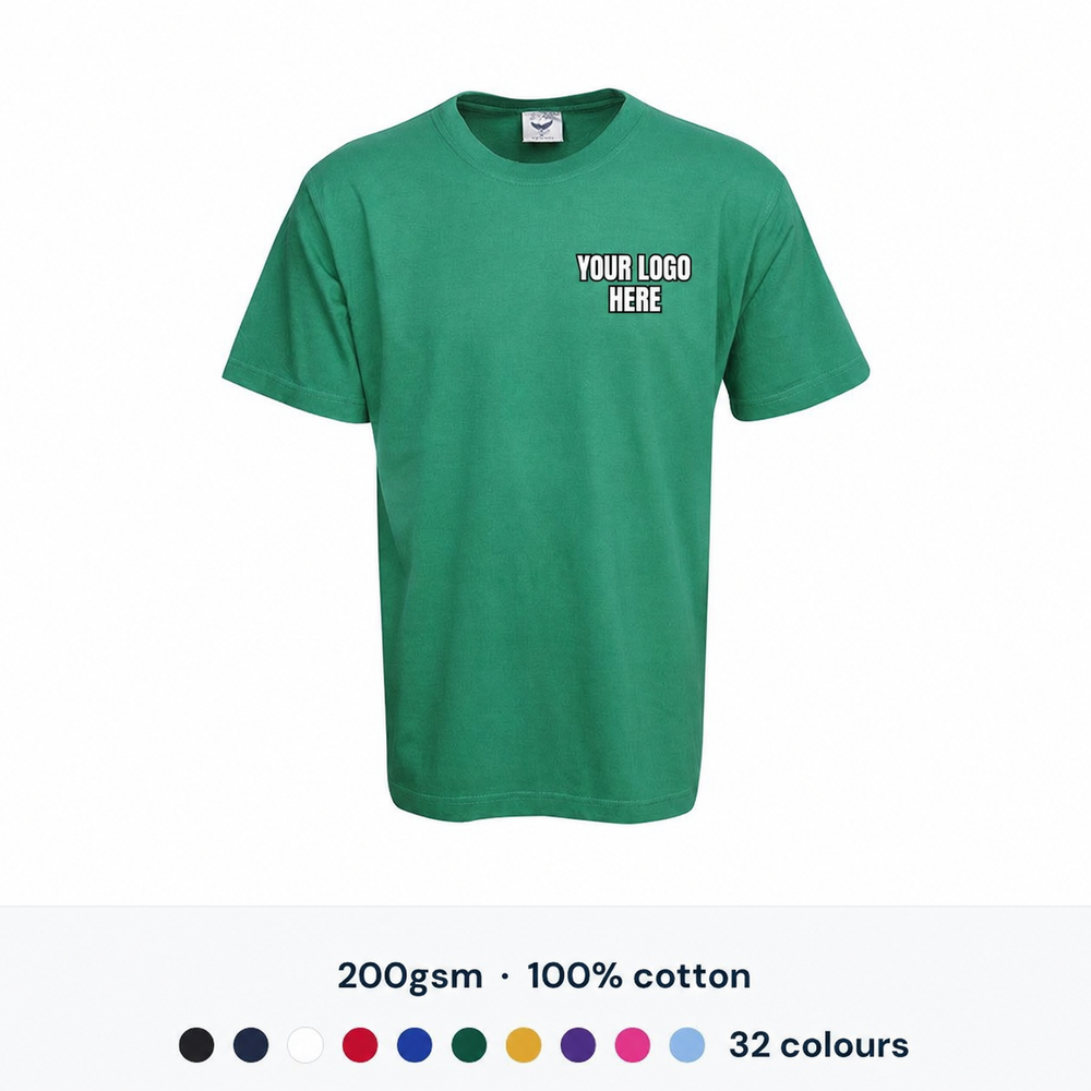 Blue Whale Premium Cotton Tee — Custom Logo