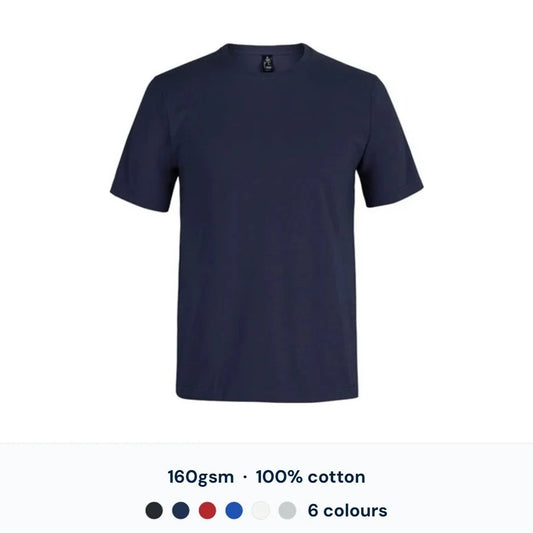 JB's 1JT Bobbin Tee — urban-fit 160gsm 100% cotton, 6 colours