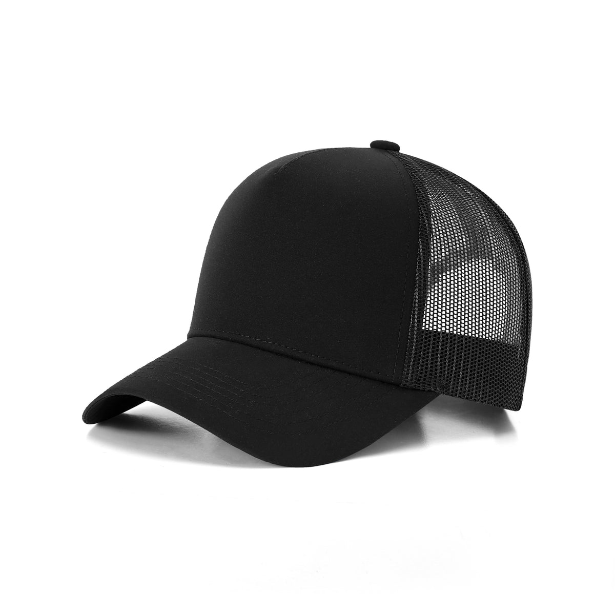 RAMO C003HY polyester trucker cap — Black front