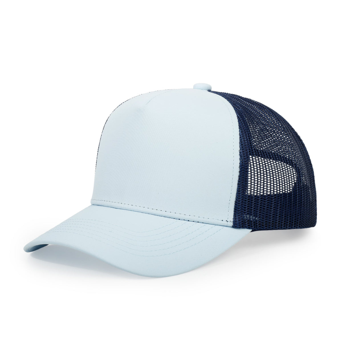 RAMO C003HY polyester trucker cap — Navy/Sky front