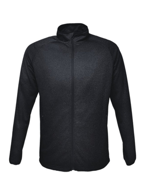 Bocini Men’s Light Weight Fleece Zip Through Jacket — Black