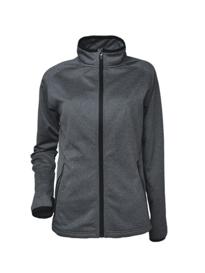Charc.Marle / Black – Bocini Women’s Light Weight Fleece Zip Through Jacket CJ1454