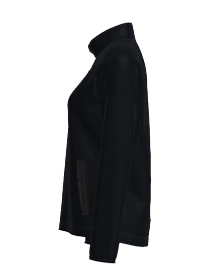 Bocini Women’s Light Weight Fleece Zip Through Jacket CJ1454 – sideb