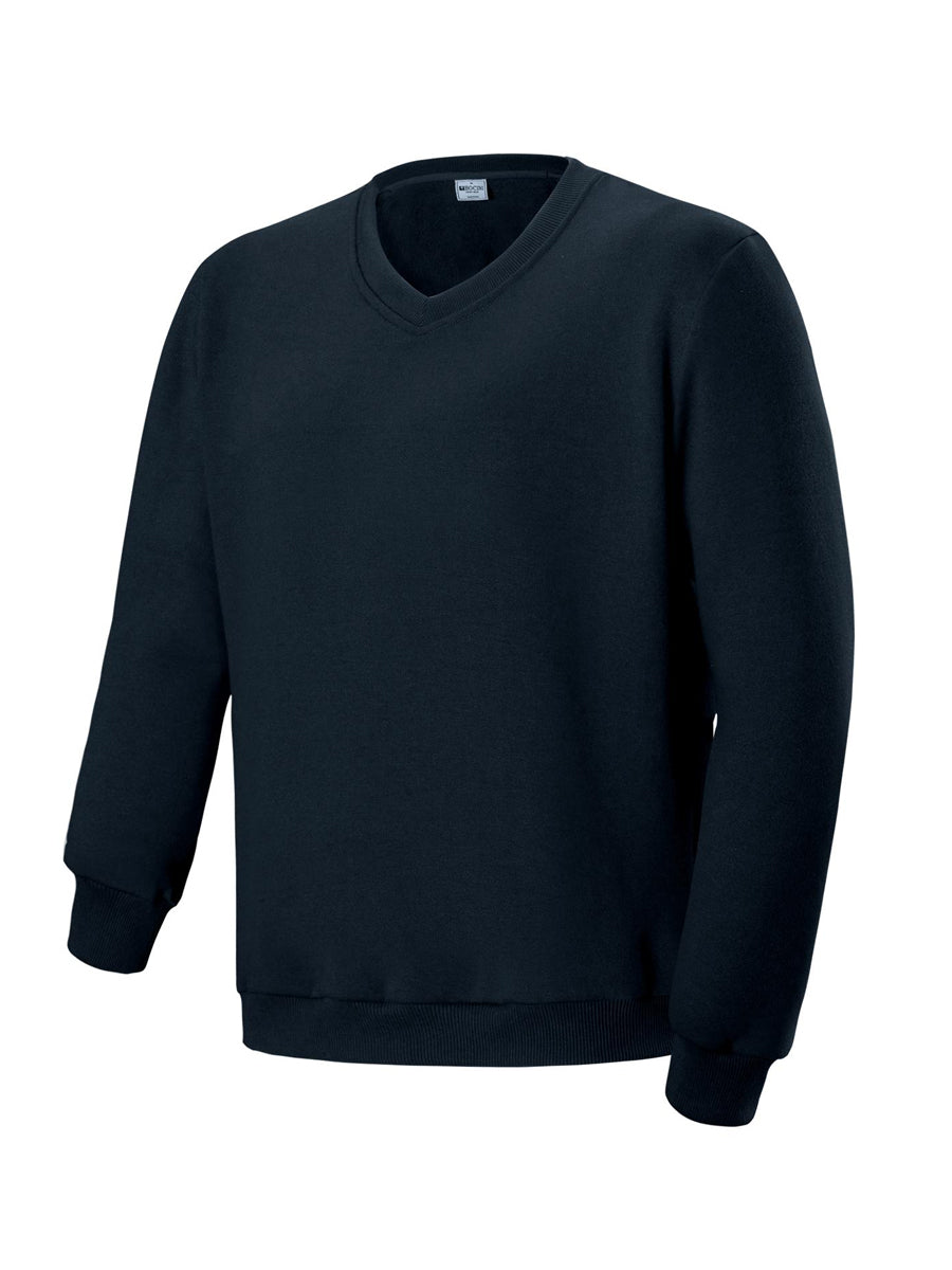 Black – Bocini Unisex V Neck Fleece Jumper CJ1617