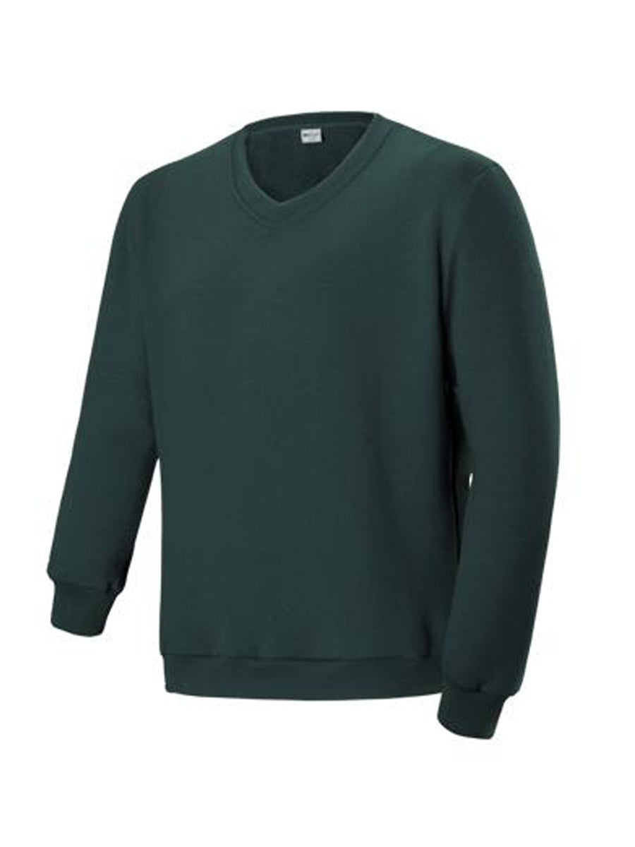 Bottle Green – Bocini Unisex V Neck Fleece Jumper CJ1617