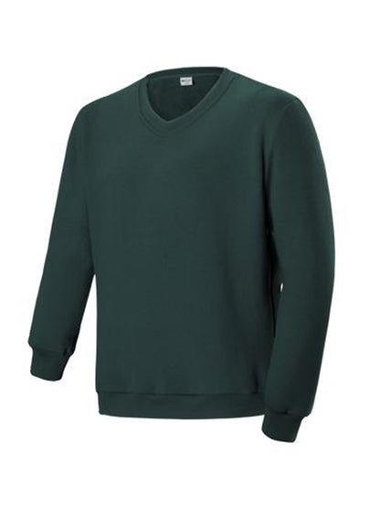 Bottle Green – Bocini Unisex V Neck Fleece Jumper CJ1617