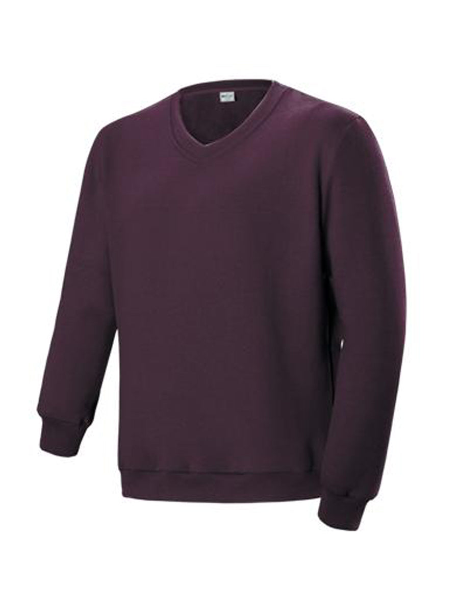 Maroon – Bocini Unisex V Neck Fleece Jumper CJ1617