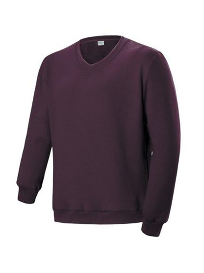 Maroon – Bocini Unisex V Neck Fleece Jumper CJ1617