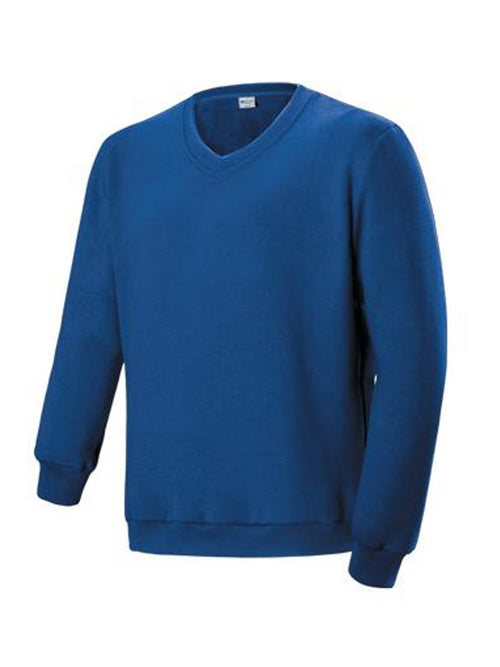 Bocini Unisex V Neck Fleece Jumper — Royal Blue