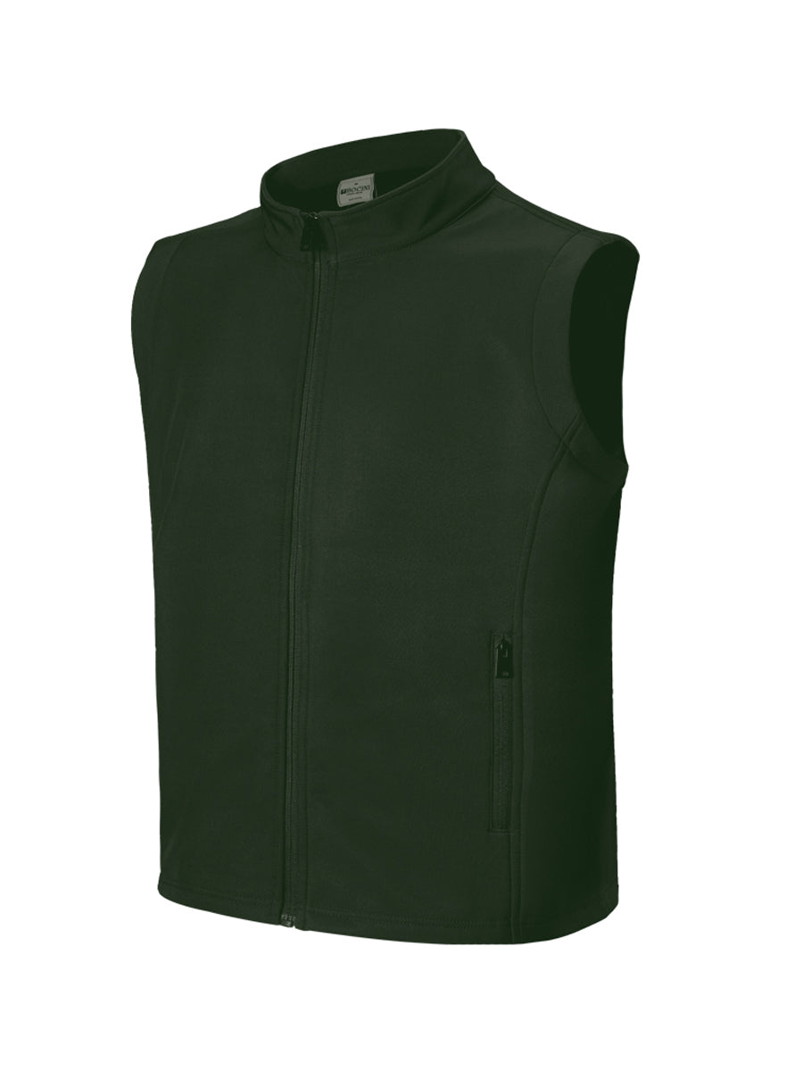 Bottle Green – Bocini Kids Softshell Vests CJ1639