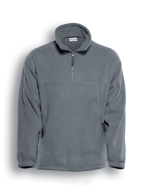 Bocini Unisex Polar Fleece Half Zip — Grey