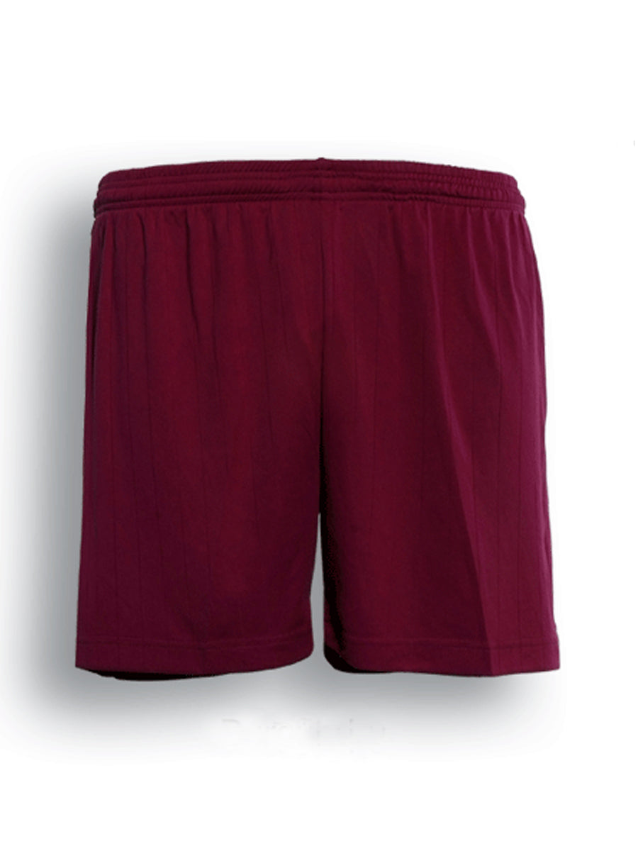 Burgundy - Bocini Kids Plain Sports Shorts (CK708), blank garment