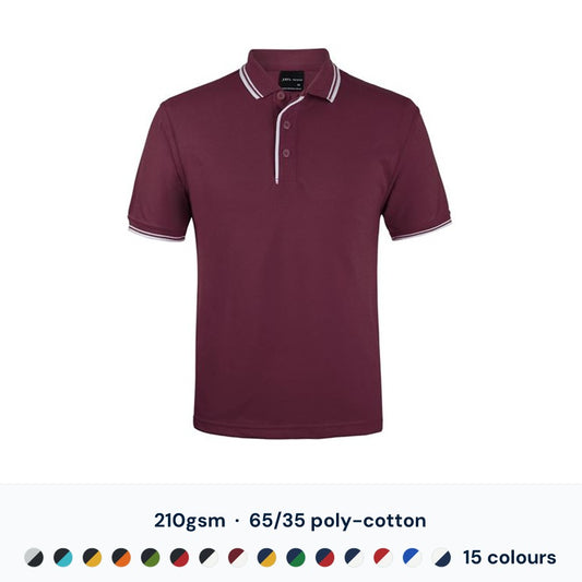 JB's Wear Contrast Polo - 210gsm 65/35 poly-cotton, 15 colours