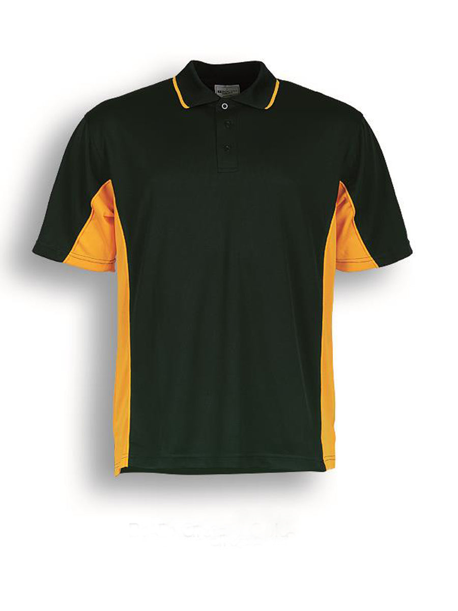 Bottle Green / Gold – Bocini Women’s Breezeway Panel Polo CP0529