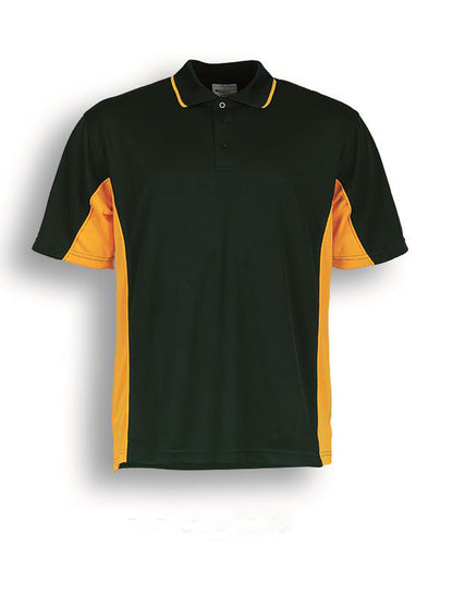 Bottle Green / Gold – Bocini Women’s Breezeway Panel Polo CP0529