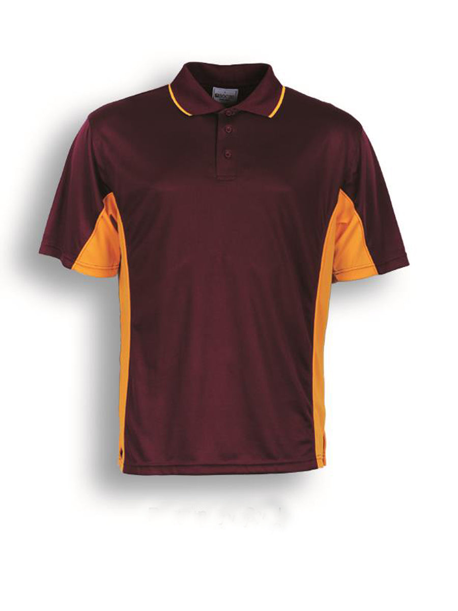 Burgundy / Gold – Bocini Women’s Breezeway Panel Polo CP0529