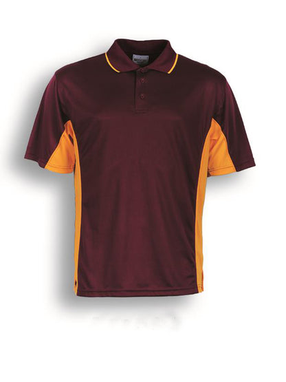 Burgundy / Gold – Bocini Women’s Breezeway Panel Polo CP0529