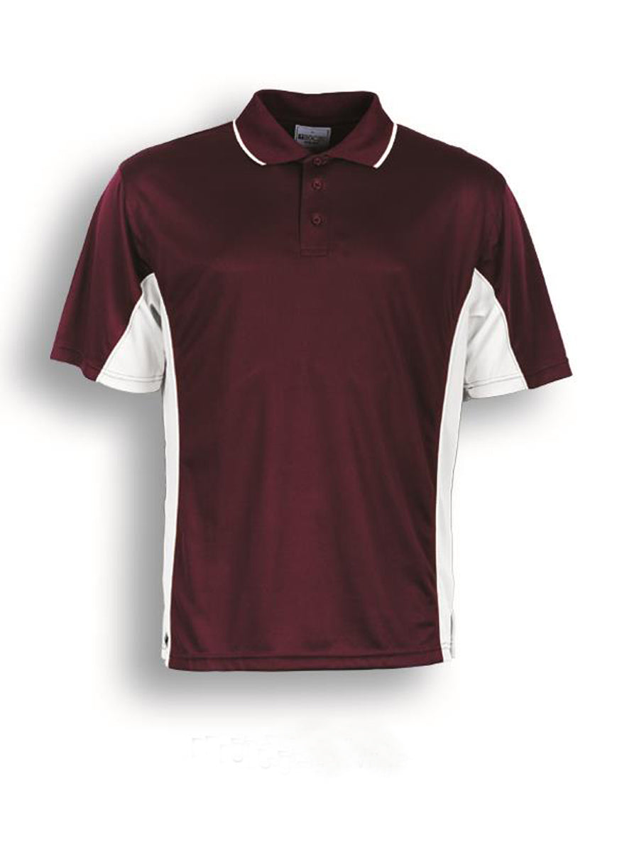 Burgundy / White – Bocini Women’s Breezeway Panel Polo CP0529