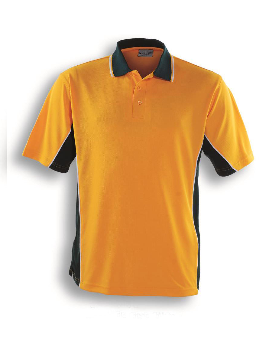 Gold / Bottle Green – Bocini Women’s Breezeway Panel Polo CP0529