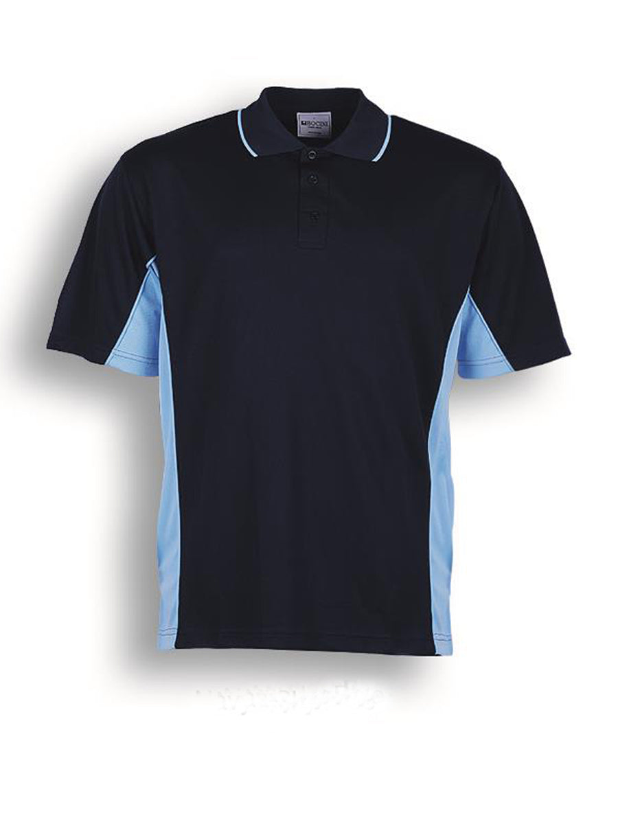 Navy / Sky Blue – Bocini Women’s Breezeway Panel Polo CP0529