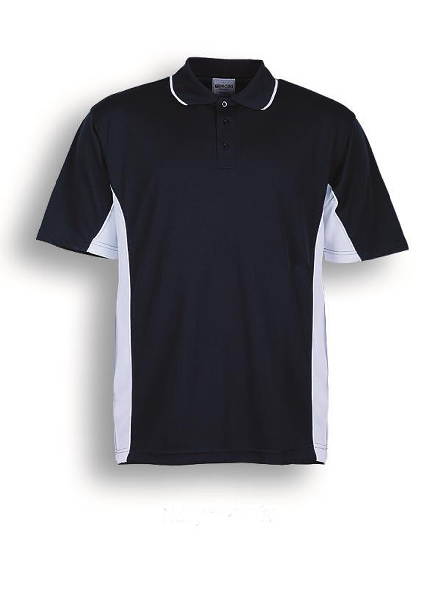 Navy / White – Bocini Women’s Breezeway Panel Polo CP0529