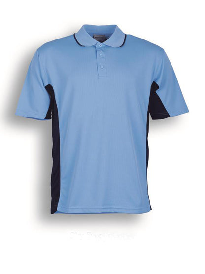 Sky Blue / Navy – Bocini Women’s Breezeway Panel Polo CP0529