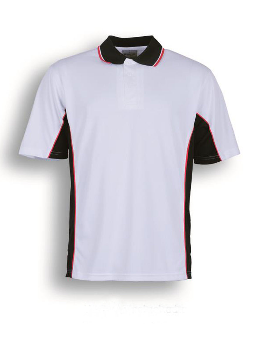 White / Black / Red – Bocini Women’s Breezeway Panel Polo CP0529