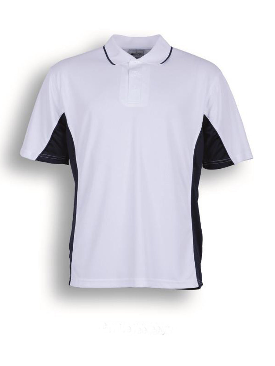 White / Navy – Bocini Women’s Breezeway Panel Polo CP0529
