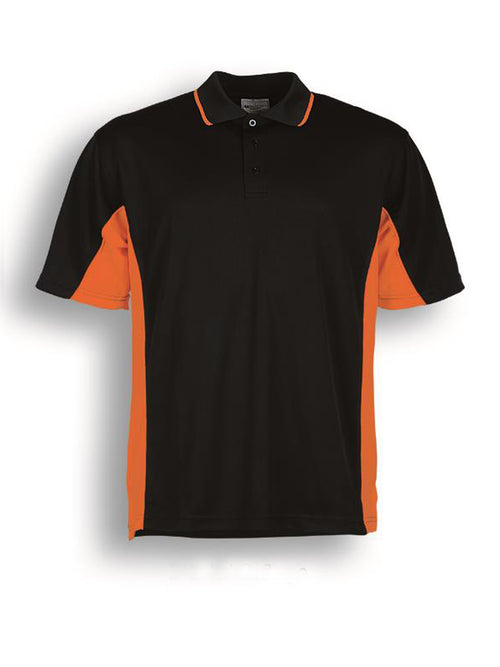 Bocini Kids Breezeway Panel Polo — Black / Orange