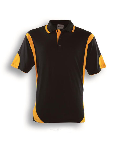 Bocini Kids Breezeway Contrast Polo — Black / Gold