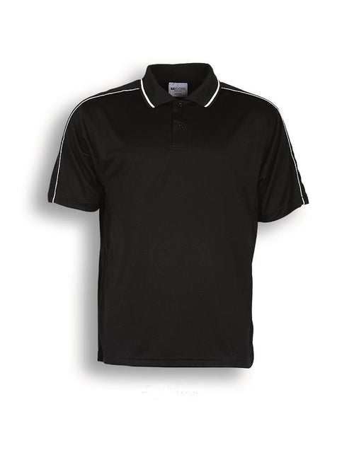 Bocini Women’s Breezeway Striped Polo — Black / White