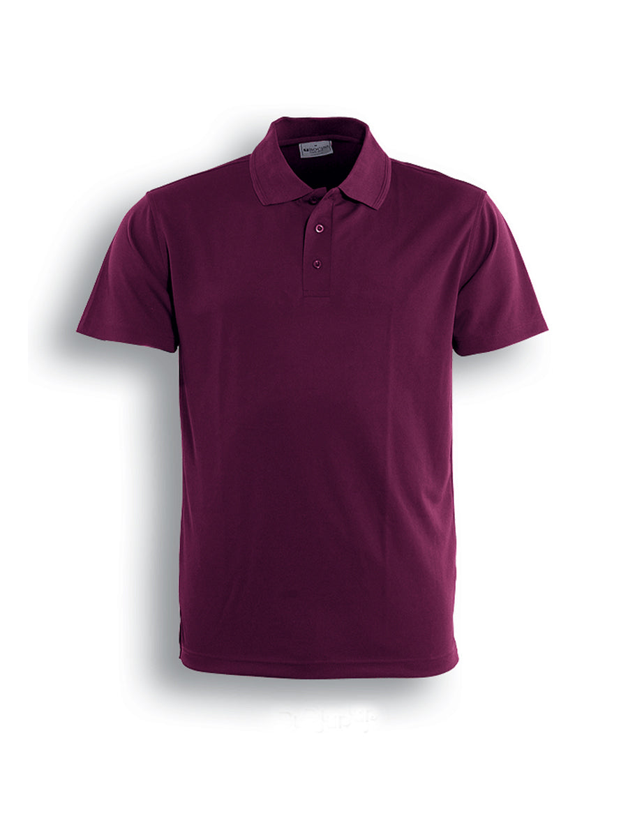 Burgundy - Bocini Mens Breezeway Basic Polo (CP0754), blank garment