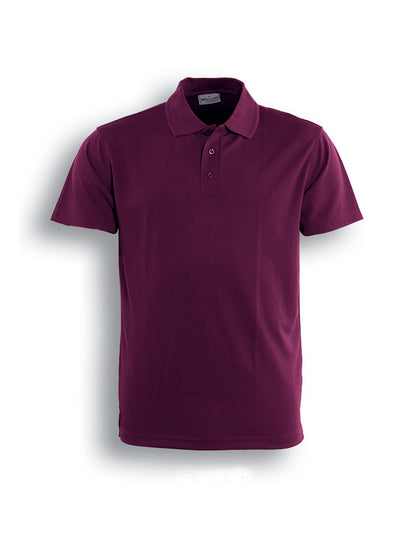 Burgundy - Bocini Mens Breezeway Basic Polo (CP0754), blank garment
