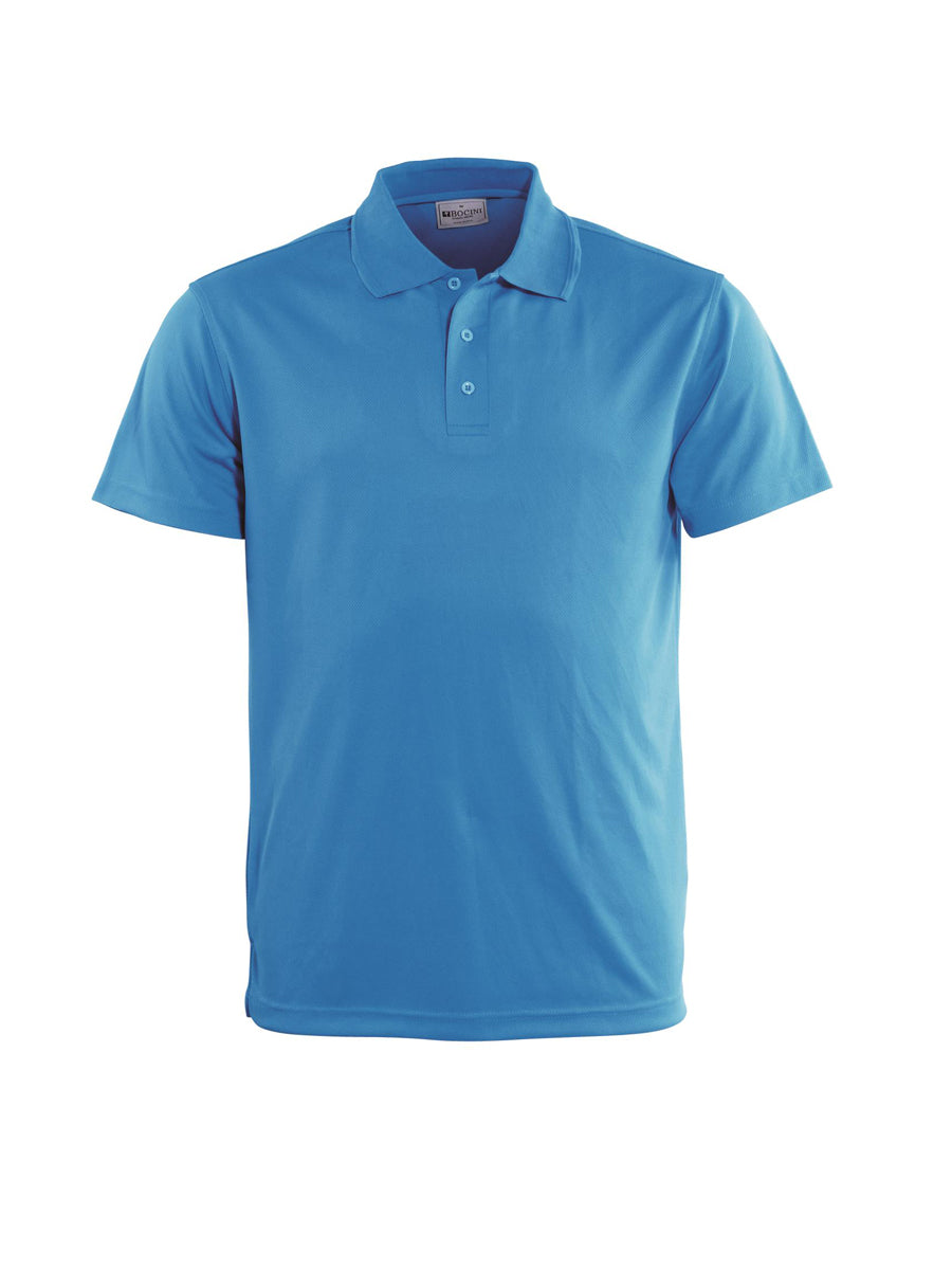 Cyan - Bocini Mens Breezeway Basic Polo (CP0754), blank garment