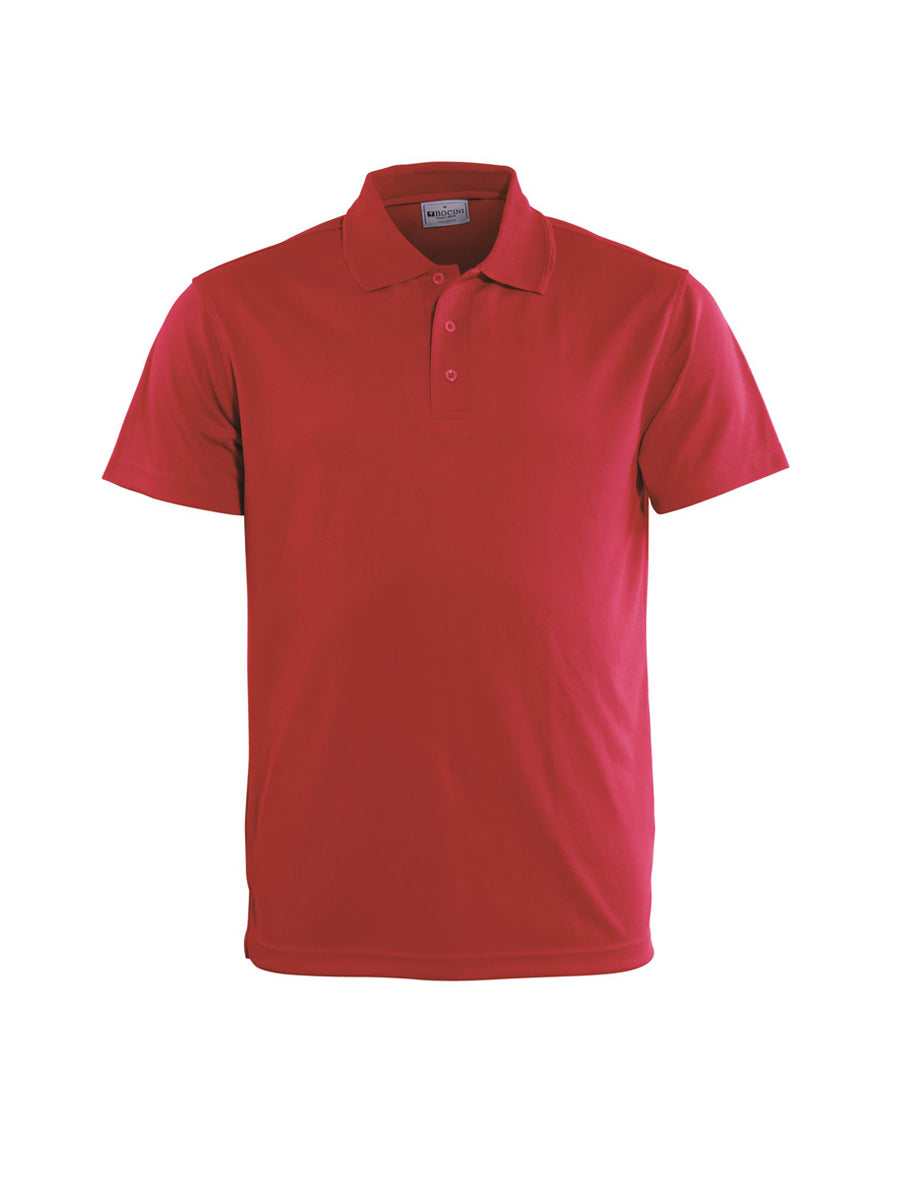 Red - Bocini Mens Breezeway Basic Polo (CP0754), blank garment
