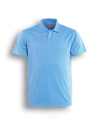 Sky Blue - Bocini Mens Breezeway Basic Polo (CP0754), blank garment