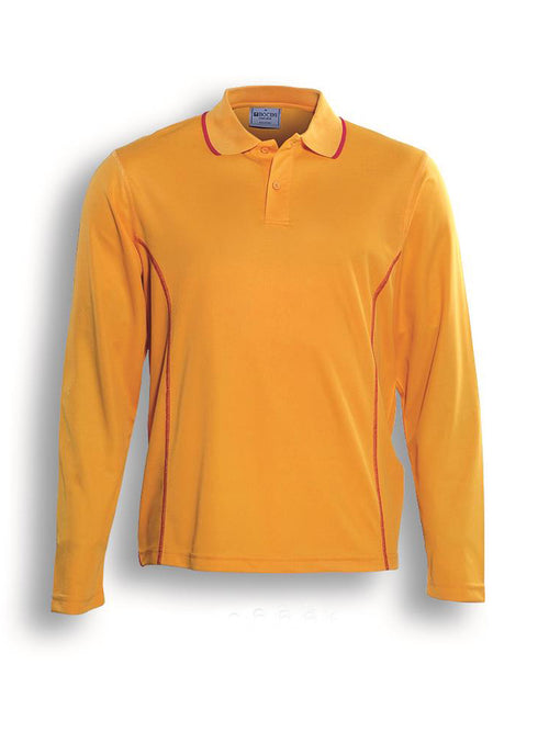 Bocini Kids L/S Polo — Gold / Red