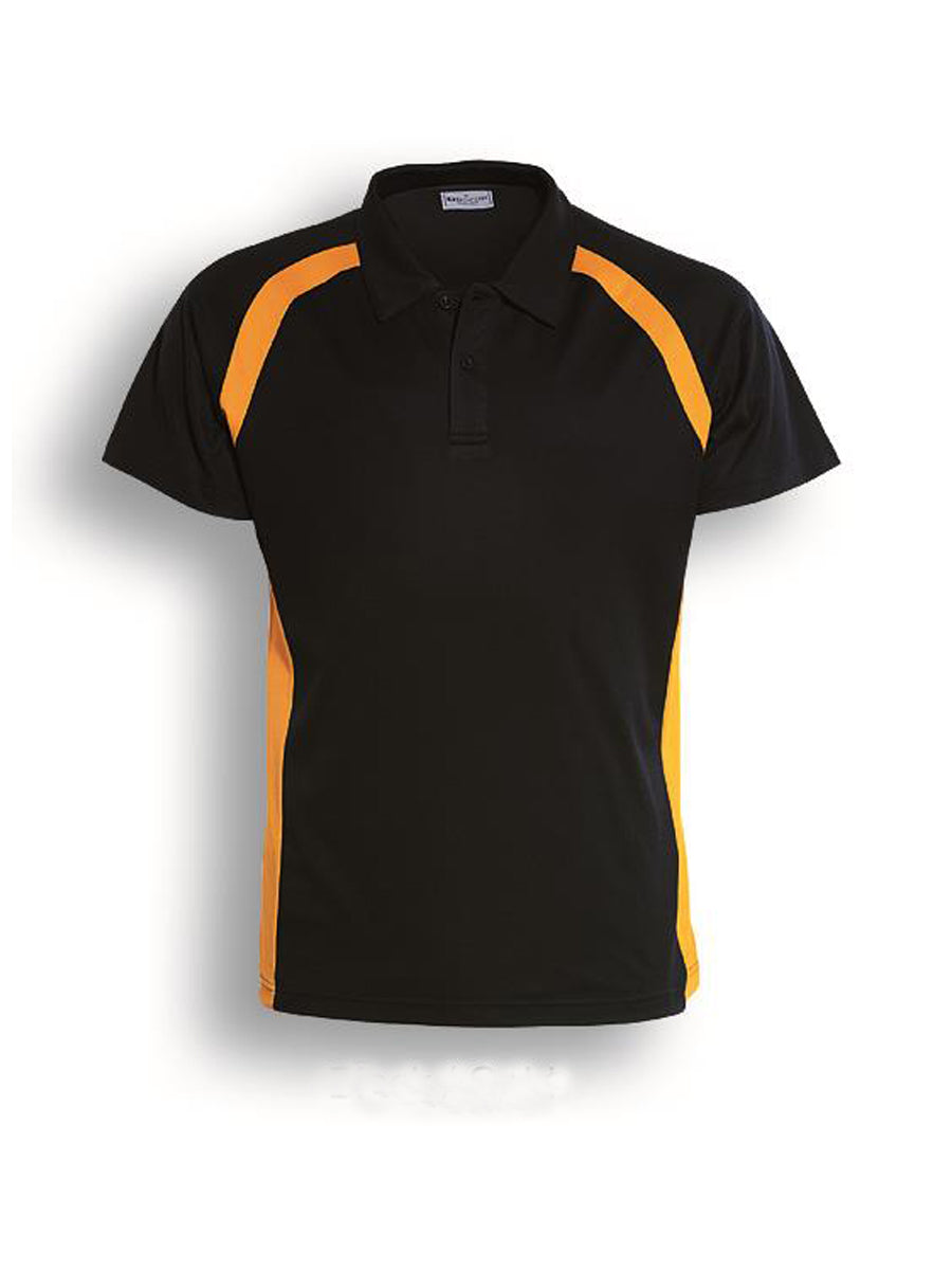 Black / Gold – Bocini Women’s Team Essentials Contrast Panel Polo CP0929
