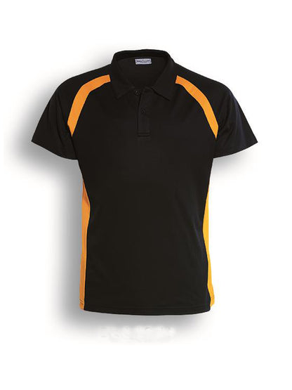 Black / Gold – Bocini Women’s Team Essentials Contrast Panel Polo CP0929