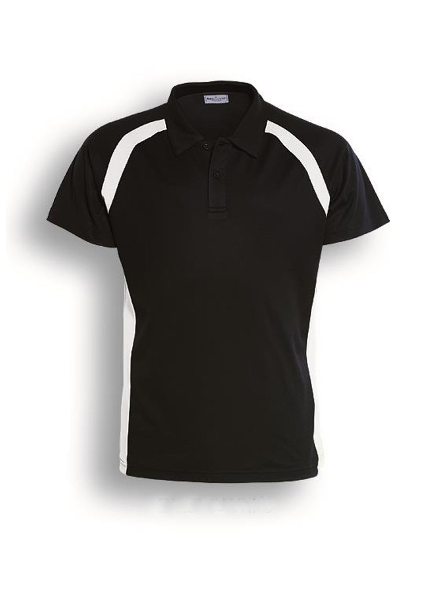 Black / White – Bocini Women’s Team Essentials Contrast Panel Polo CP0929