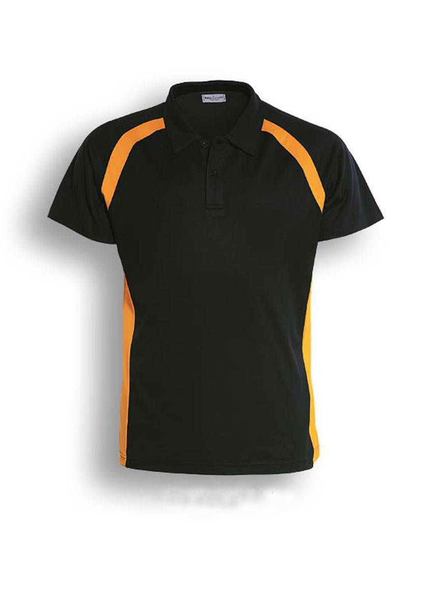 Bottle Green / Gold – Bocini Women’s Team Essentials Contrast Panel Polo CP0929