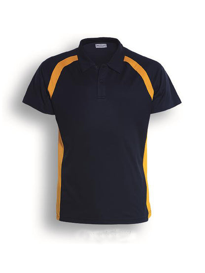 Navy / Gold – Bocini Women’s Team Essentials Contrast Panel Polo CP0929