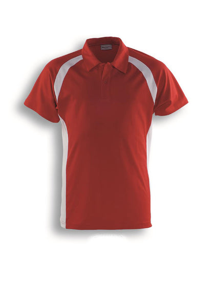 Red / White – Bocini Women’s Team Essentials Contrast Panel Polo CP0929