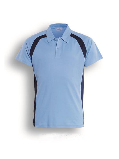 Sky Blue / Navy – Bocini Women’s Team Essentials Contrast Panel Polo CP0929