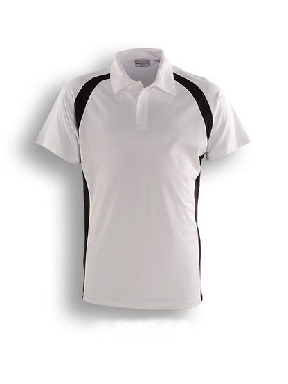 White / Black – Bocini Women’s Team Essentials Contrast Panel Polo CP0929