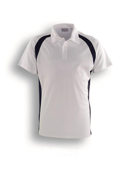 White / Navy – Bocini Women’s Team Essentials Contrast Panel Polo CP0929