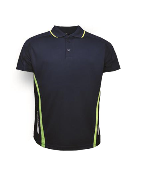 Bocini Unisex Elite Sports Polo — Navy / Lime