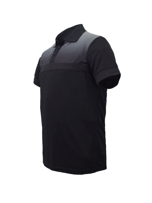 Bocini Unisex Sublimated Casual Polo — Black / Grey